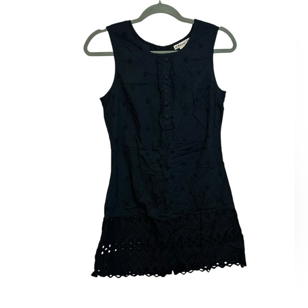 Forever 21 Vintage Black Eyelet Mini Dress